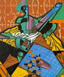 Juan Gris Violin and Checkerboard Paint By Numbers