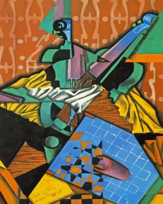 Juan Gris Violin and Checkerboard Paint By Numbers