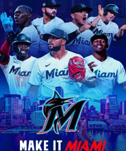 Miami Marlins Poster Paint By Numbers
