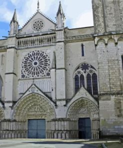 Poitiers Saint Peters Cathedral Paint By Numbers