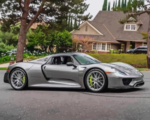 Porsche 918 Spyder Car Paint By Numbers