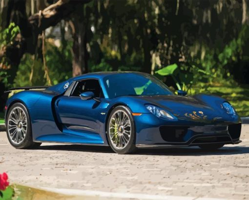 Porsche 918 Spyder Paint By Numbers