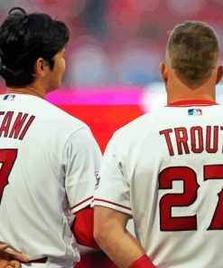 Shohei Ohtani With Mike Trout Paint By Numbers