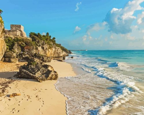 Tulum Beach Landsape Paint By Numbers