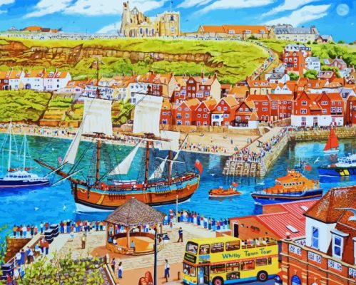 Hms Endeavour City View Art Paint By Numbers