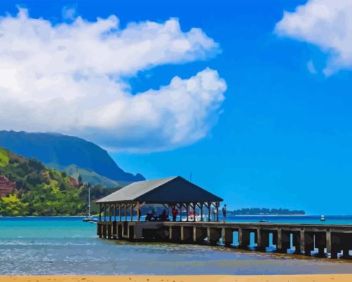 The Pier At Hanalei Paint By Numbers