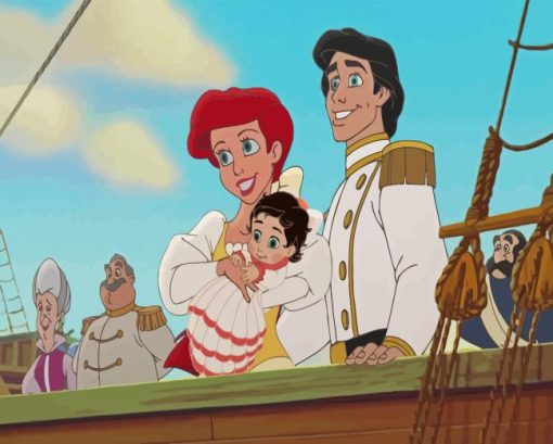 Ariel Eric and Baby Melody Paint By Numbers