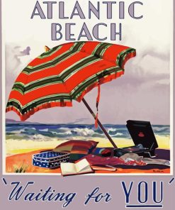 Atlantic Beach Poster Paint By Numbers