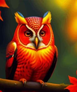 Autumn Orange Owl Paint By Numbers