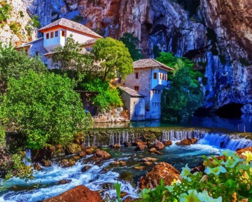 Blagaj Bosnia Paint By Numbers