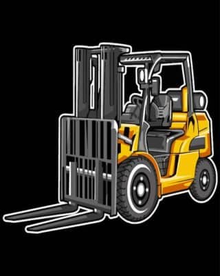 Forklift Illustration Art Paint By Numbers