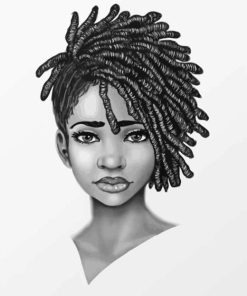 Girl With Locs Art Paint By Numbers