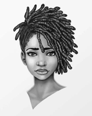 Girl With Locs Art Paint By Numbers