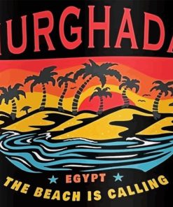 Hurghada Egypt Poster Paint By Numbers