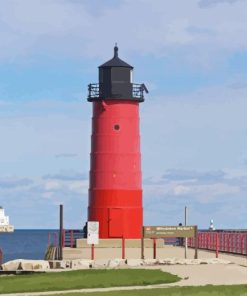 Milwaukee Pierhead Lighthouse Paint By Numbers