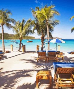 Saint Barthelemy Beach Chairs Paint By Numbers