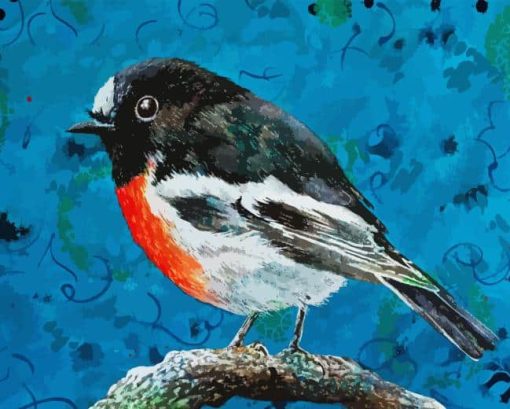 Scarlet Robin Paint By Numbers