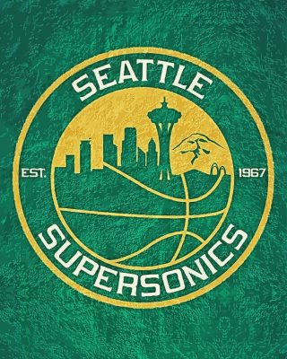 Seattle Supersonics Logo Paint By Numbers