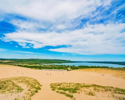 Sleeping Bear Dunes Michigan Paint By Numbers