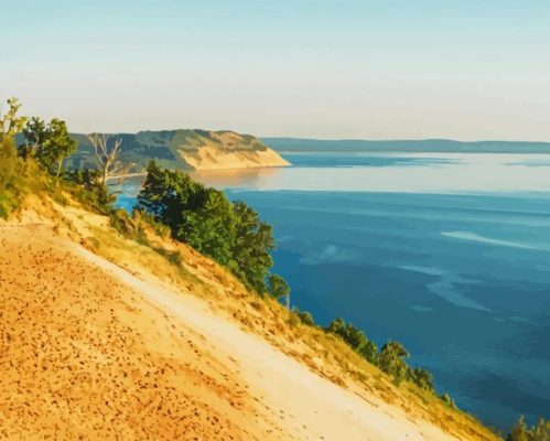 Sleeping Bear Dunes paint by number