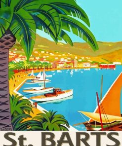 St Barts Poster Art Paint By Numbers