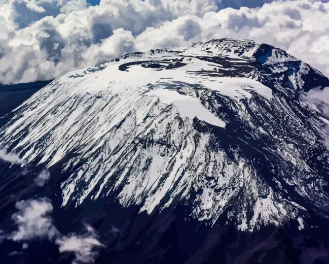 The Pleistocene Kilimanjaro Volcano Paint By Numbers