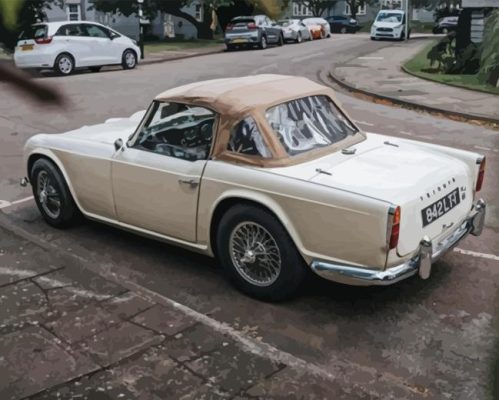 Triumph Cream Tr4 Paint By Numbers