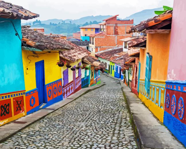 Colombia Colonial Street Paint By Numbers