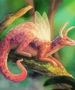 Fairy Dragon On Tree Paint By Numbers