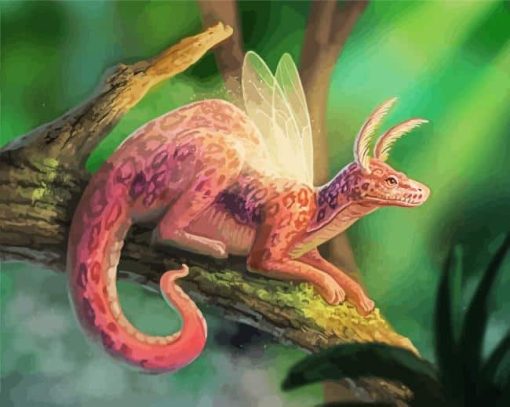 Fairy Dragon On Tree Paint By Numbers