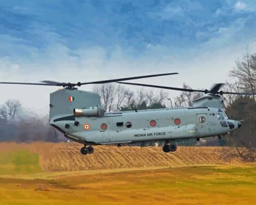 Indian Air Force Chinook Paint By Numbers