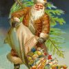 Santa Clause In Brown Robe Paint By Numbers