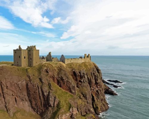 Aberdeen Dunnottar Castle Paint By Numbers