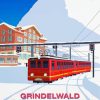 Grindelwald Train Poster Paint By Numbers