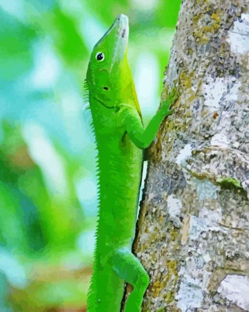 Jamaican Giant Anole Paint By Numbers