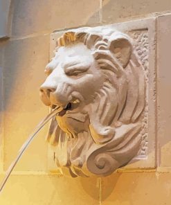 Lion Wall Fountain Paint By Numbers