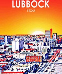 Lubbock Texas Poster Paint By Numbers