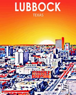 Lubbock Texas Poster Paint By Numbers