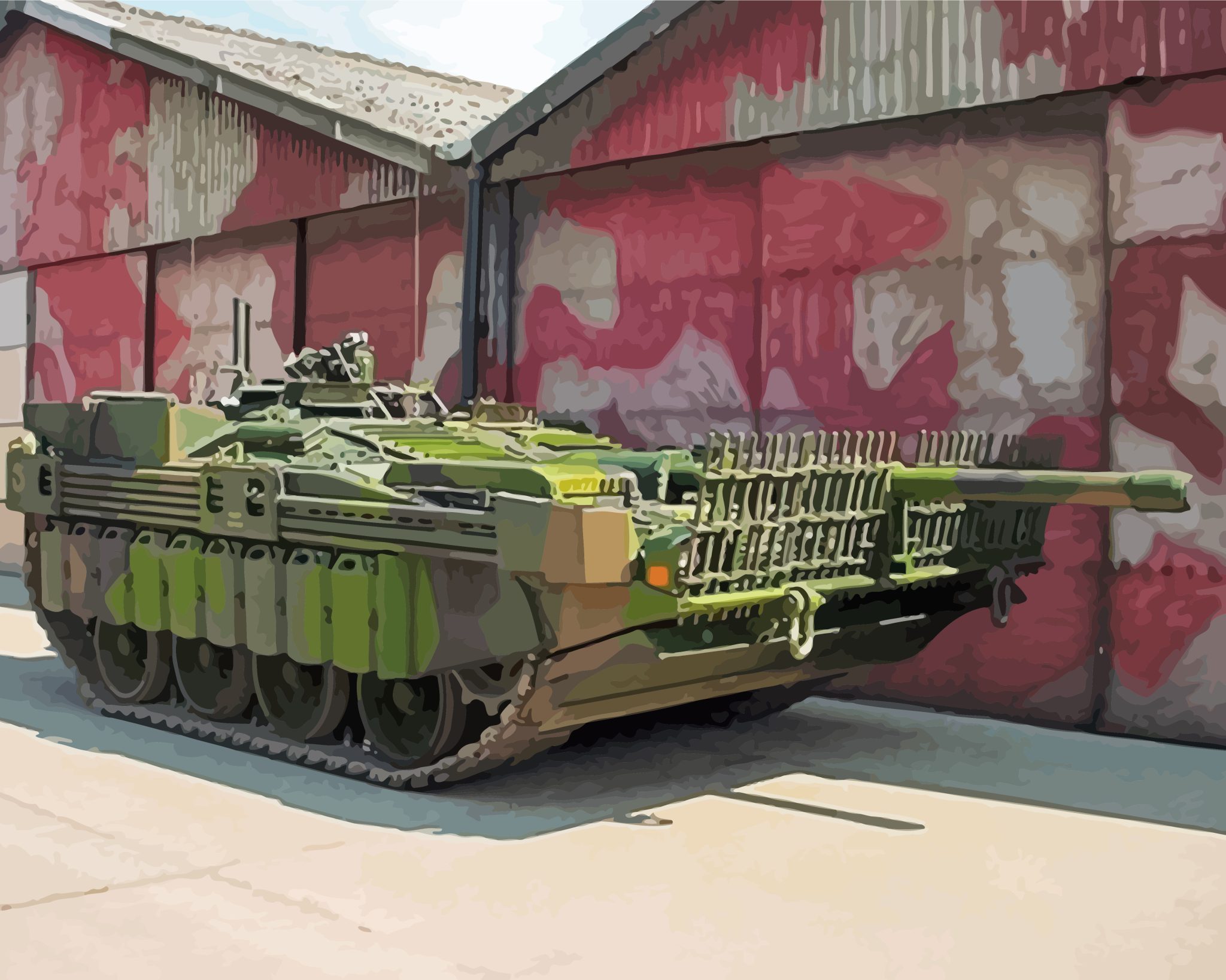 Military Strv 103 Tank Paint By Numbers