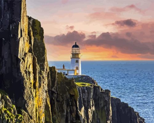 Neist Point At Sunset Paint By Numbers