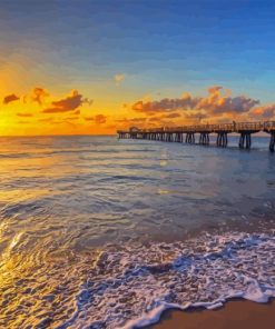 Pompano Beach Pier Paint By Numbers
