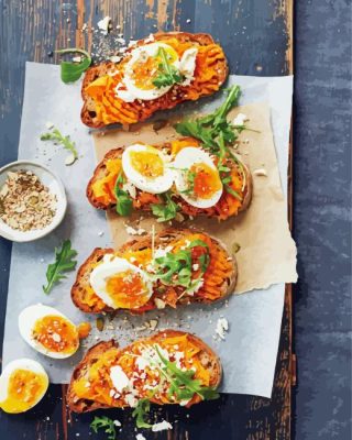 Smashed Pumpkin With Toast Paint By Numbers