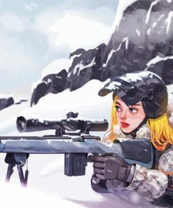Snow Sniper Woman Paint By Numbers