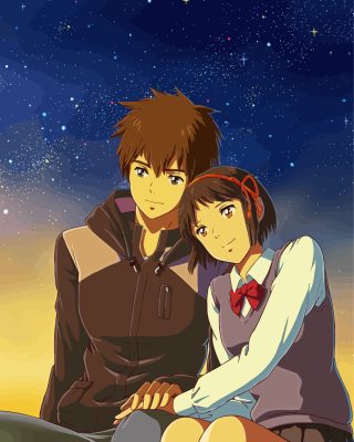 Taki and Mitsuha Paint By Numbers