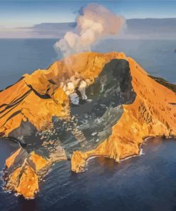 Volcano In The Ocean Paint By Numbers