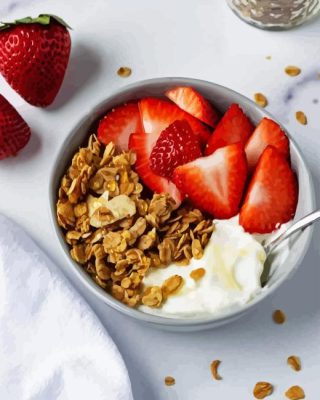 Yogurt Granola Bowl Paint By Numbers