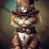 Adorable Steampunk Kitty Paint By Numbers
