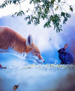 Fox and Black Rabbit Paint By Numbers