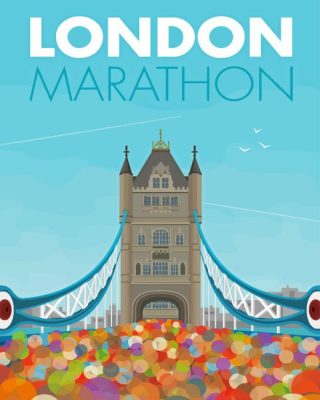 London Marathon Poster Paint By Numbers