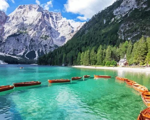 The Pragser Wildsee Paint By Numbers